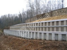 Подпорные стены из шпунтов ПВХ
